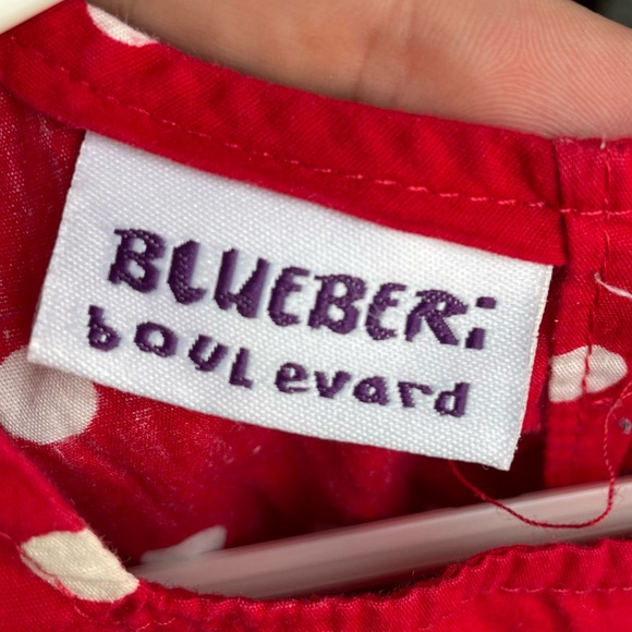 BLUBERI BOULEVARD RED POLKA DOT EMBROIDERED SUNFLOWER DRESS SIZE 3T - Picture 6 of 6